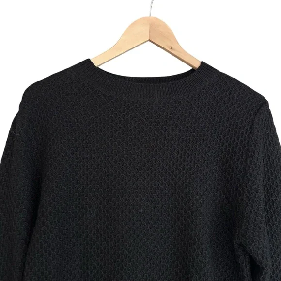 AS WE GROW Black Baby Alpaca Merino Knit Everyday Sweater NWT Sz M - Picture 8 of 9